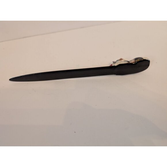 Hand-Painted Cat Letter Opener With Red Ball Figurine Handle - Picture 4 of 5